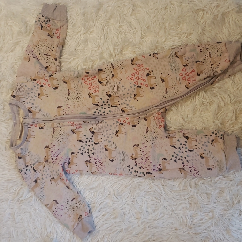 Organic zip romper